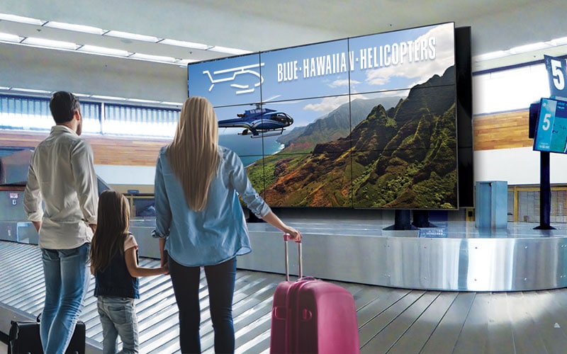 Hawaii airport advertising